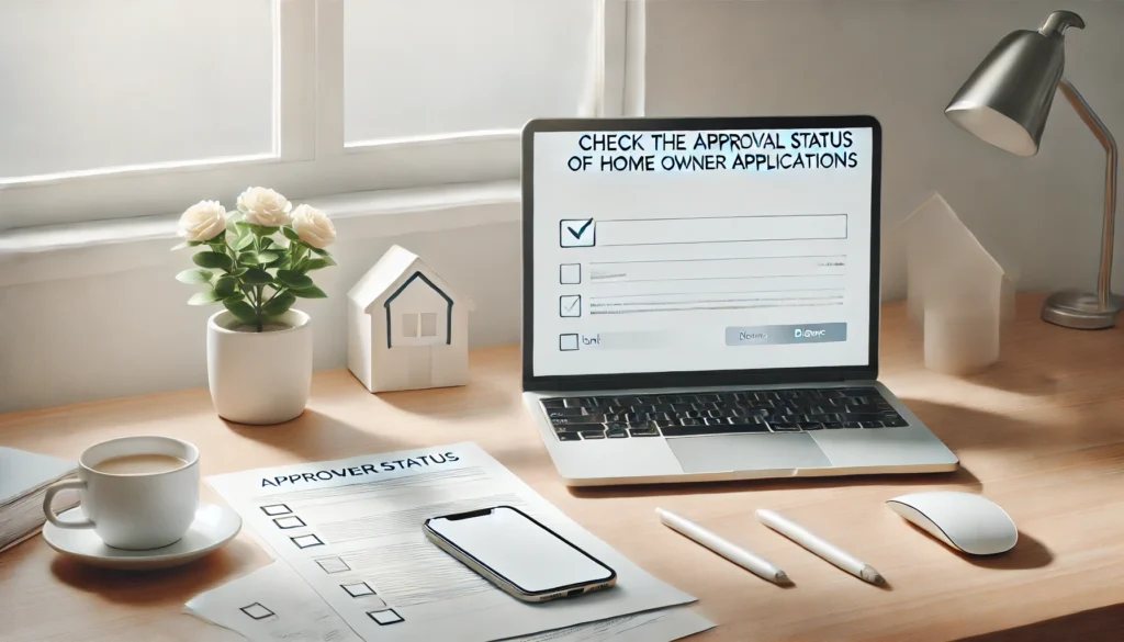 How to check the approval status of home owner grant applications